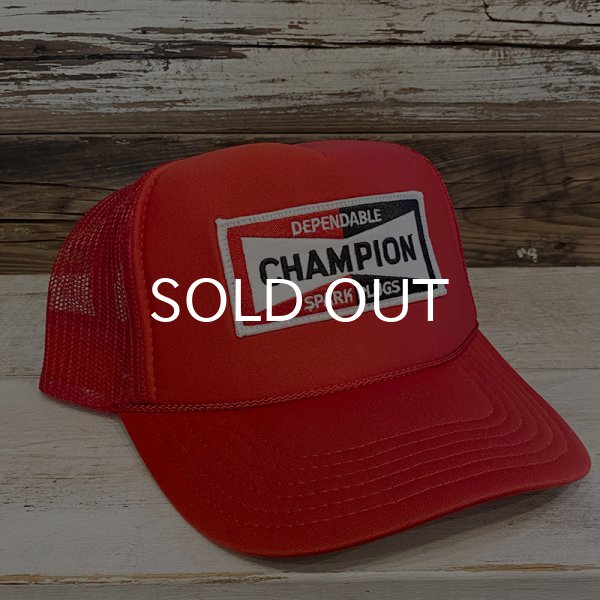 画像1: CHAMPION SPARK PLUG TRUCKER CAP (RED) (1)