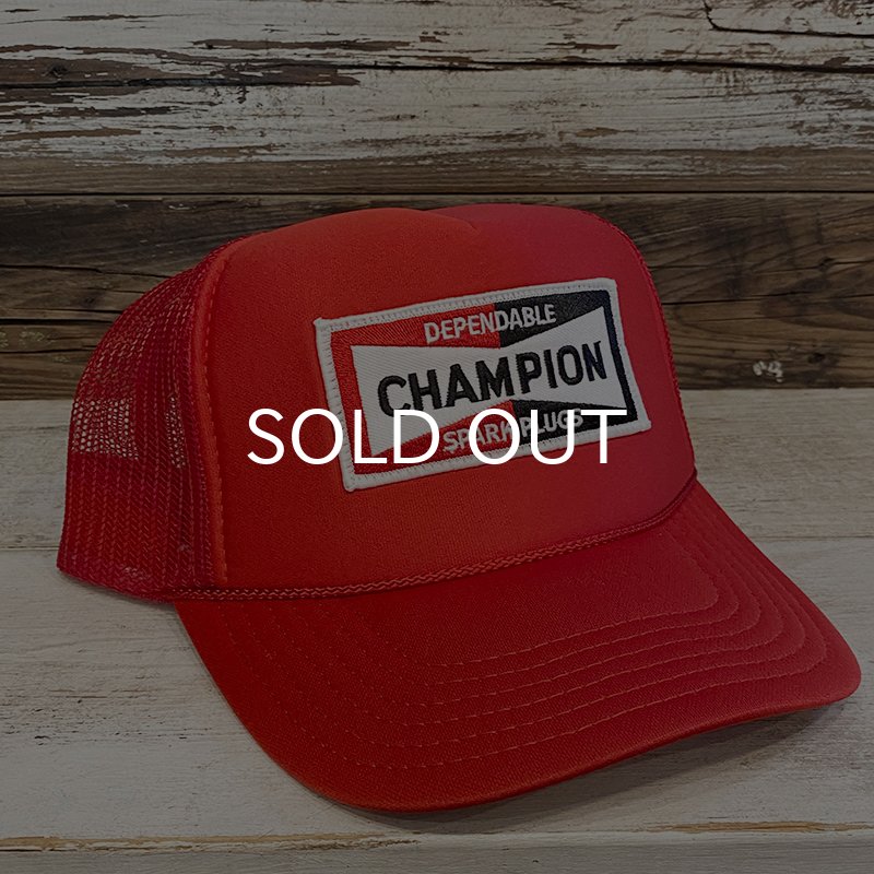 画像1: CHAMPION SPARK PLUG TRUCKER CAP (RED) (1)