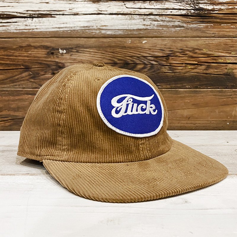 画像1: FUCK CORDUROY CAP (CAMEL) (1)