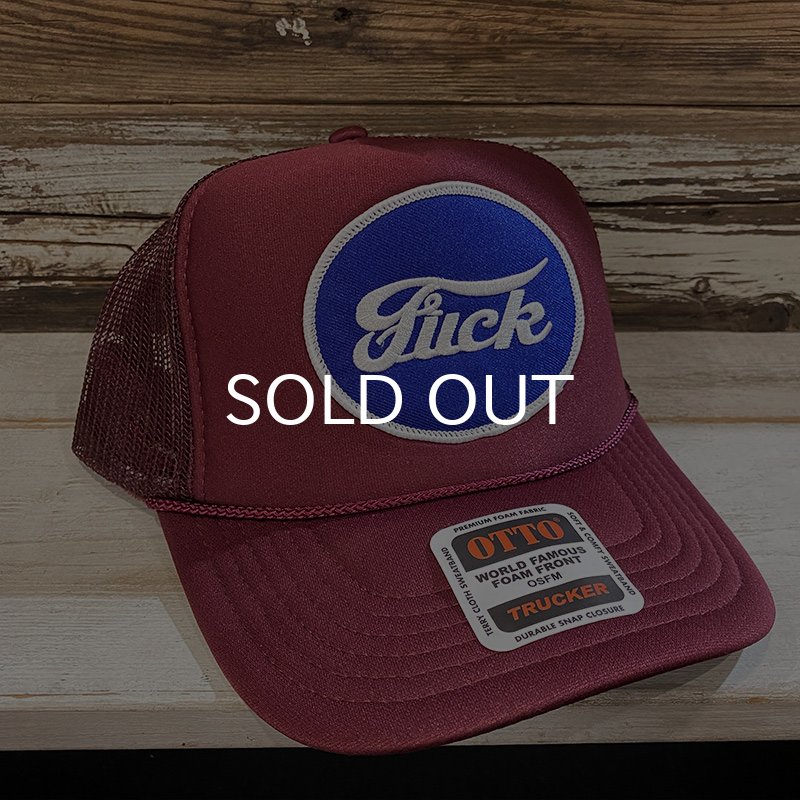 画像1: FUCK TRUCKER CAP (MAROON) (1)