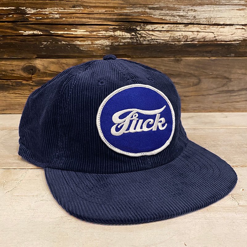 画像1: FUCK CORDUROY CAP (NAVY) (1)