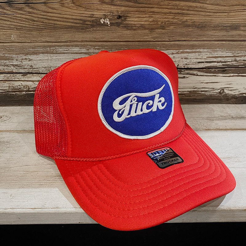画像1: FUCK TRUCKER CAP (RED) (1)