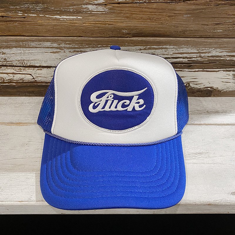 画像2: FUCK TRUCKER CAP (WHITE/BLUE) (2)