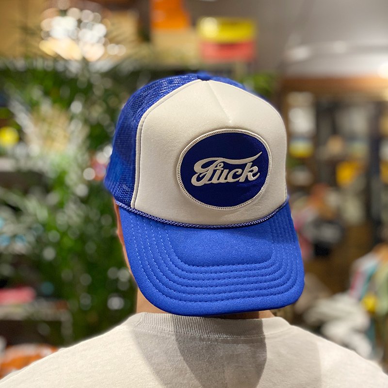 画像3: FUCK TRUCKER CAP (WHITE/BLUE) (3)