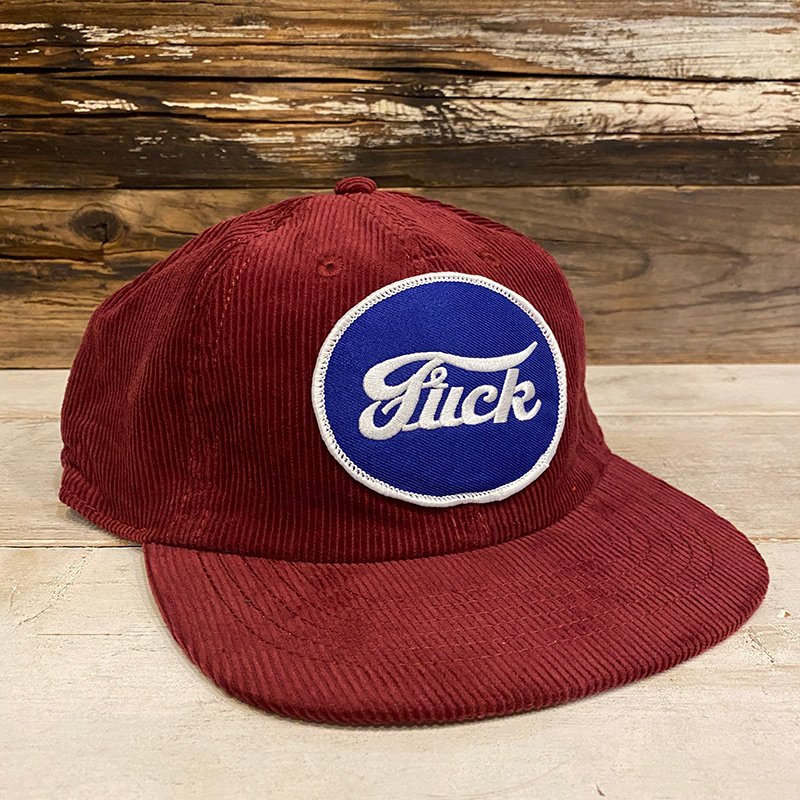 画像1: FUCK CORDUROY CAP (BURGUNDY) (1)