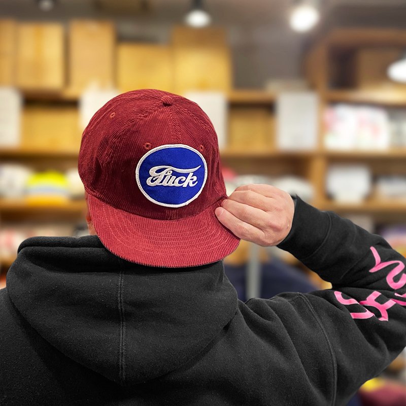 画像6: FUCK CORDUROY CAP (BURGUNDY) (6)