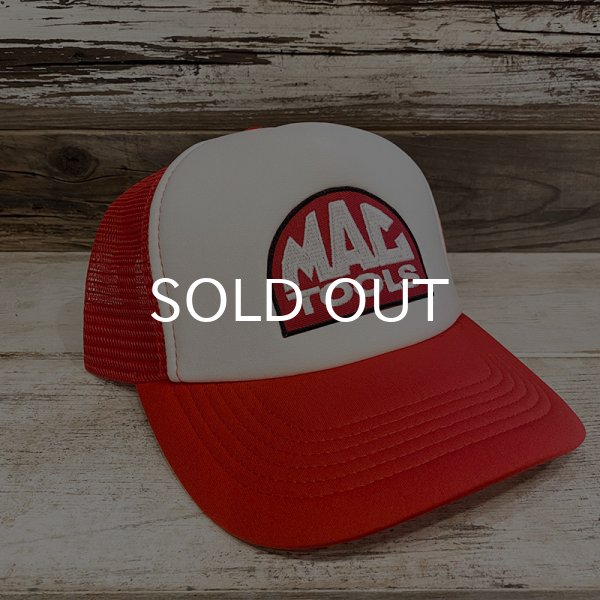 画像1: 【NICE PRICE】MACTOOLS PATCH TRUCKER CAP (WHITE/RED) (1)