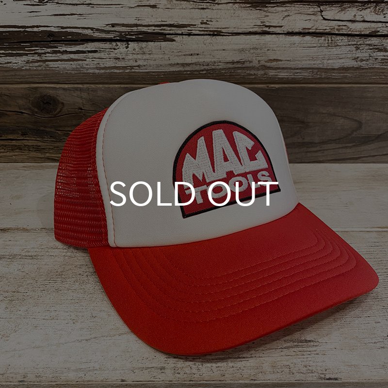 画像1: 【NICE PRICE】MACTOOLS PATCH TRUCKER CAP (WHITE/RED) (1)