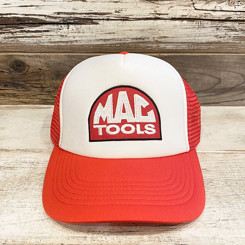 画像2: 【NICE PRICE】MACTOOLS PATCH TRUCKER CAP (WHITE/RED) (2)