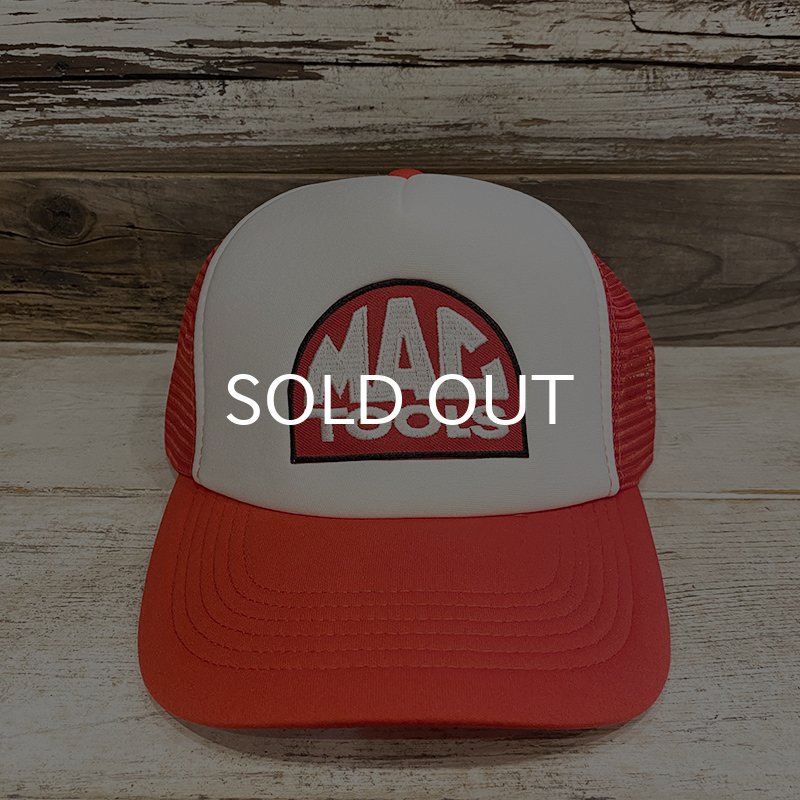 画像2: 【NICE PRICE】MACTOOLS PATCH TRUCKER CAP (WHITE/RED) (2)