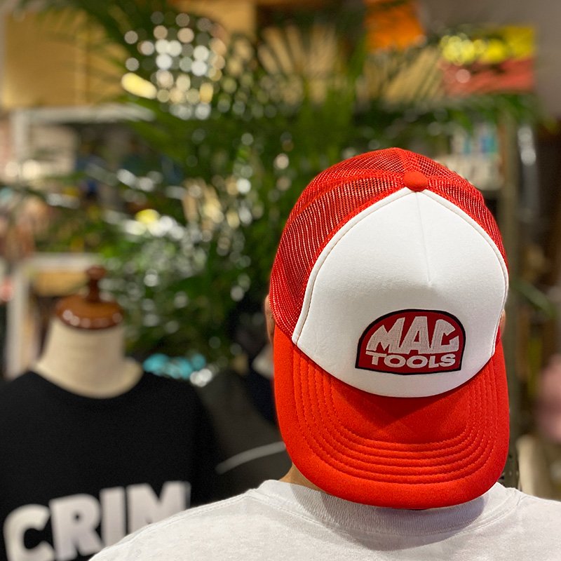 画像5: 【NICE PRICE】MACTOOLS PATCH TRUCKER CAP (WHITE/RED) (5)