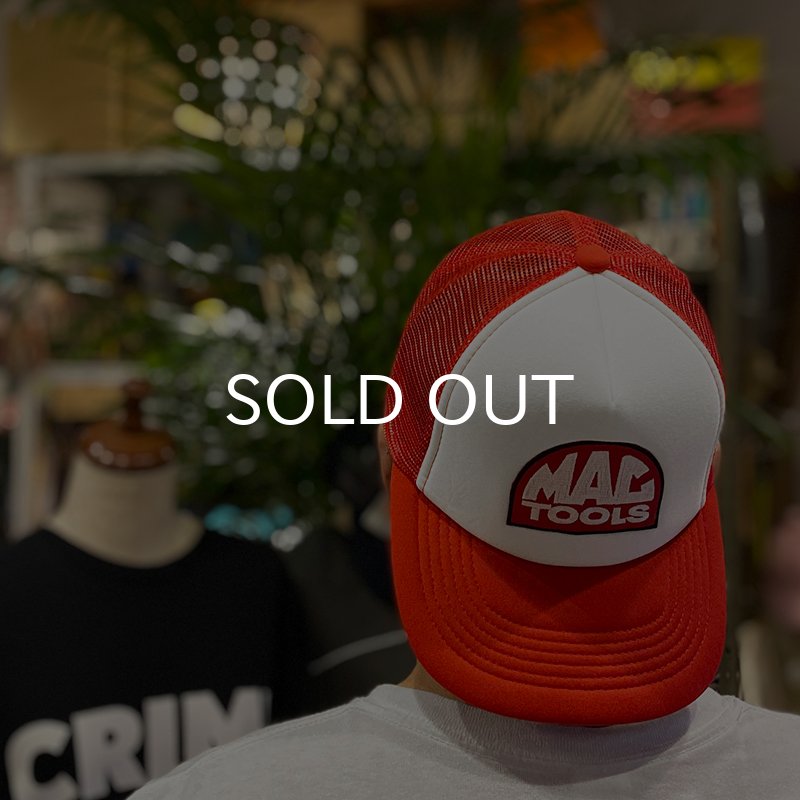 画像5: 【NICE PRICE】MACTOOLS PATCH TRUCKER CAP (WHITE/RED) (5)