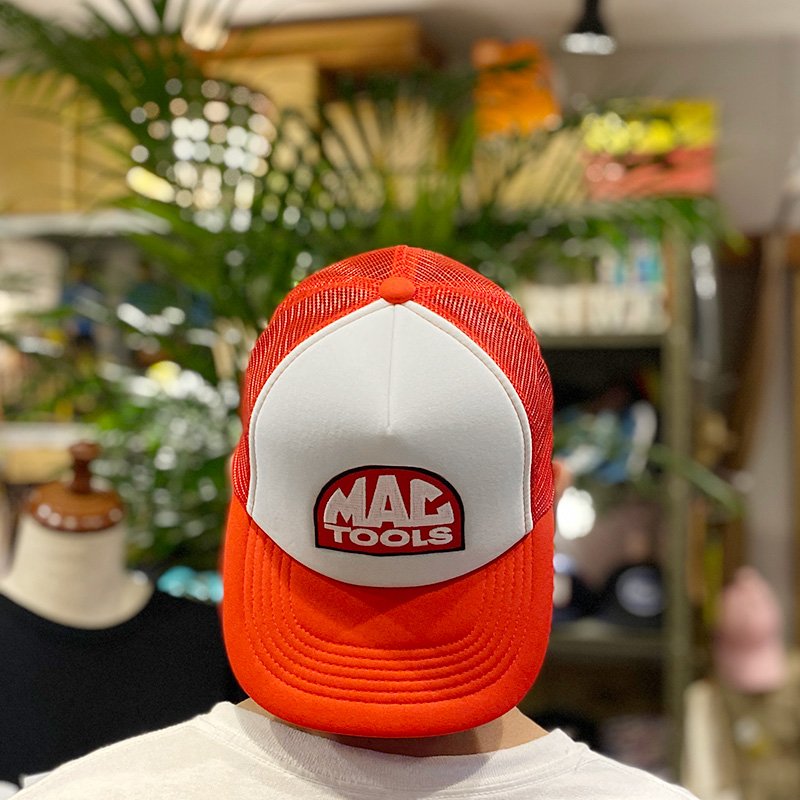 画像6: 【NICE PRICE】MACTOOLS PATCH TRUCKER CAP (WHITE/RED) (6)