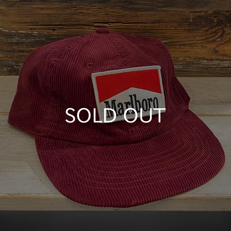 画像1: MARLBORO CORDUROY CAP (BURGUNDY) (1)