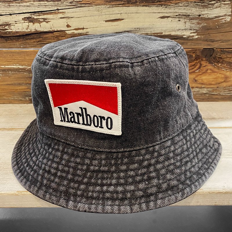 画像1: MARLBORO BUCKET HAT DENIM (BLACK) (1)