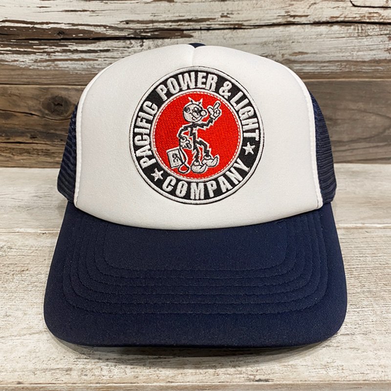 画像2: 【NICE PRICE】REDDY KILOWATT PATCH TRUCKER CAP (WHITE/NAVY) (2)