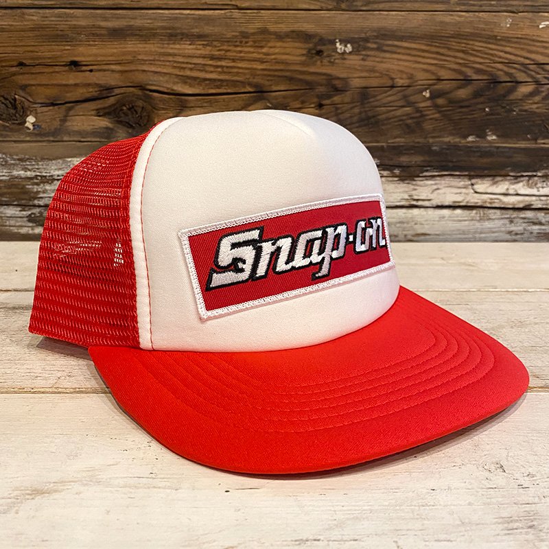 画像1: 【NICE PRICE】SNAP-ON PATCH TRUCKER CAP (WHITE/RED) (1)