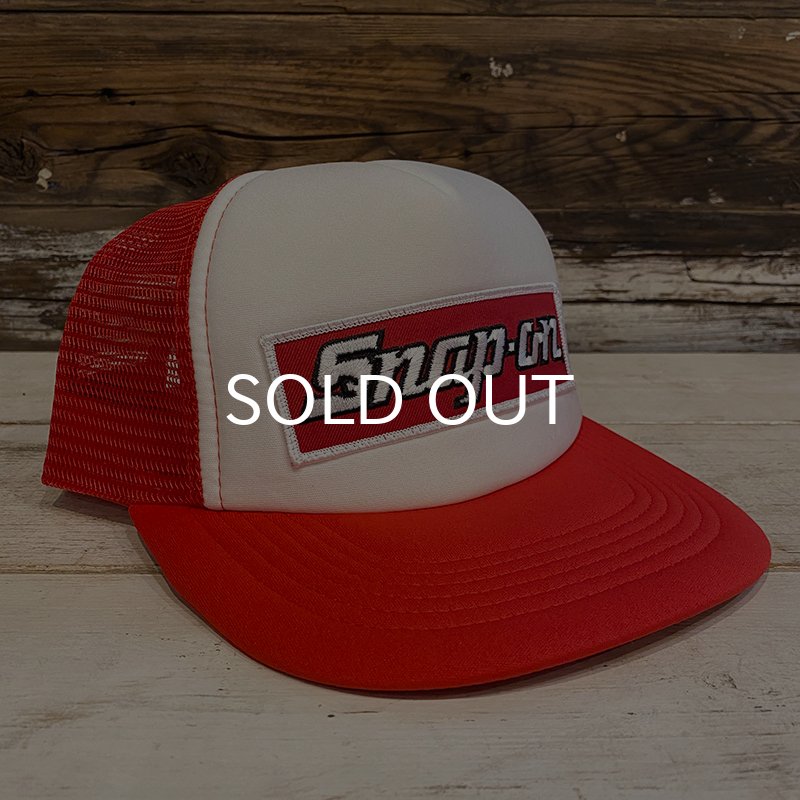 画像1: 【NICE PRICE】SNAP-ON PATCH TRUCKER CAP (WHITE/RED) (1)