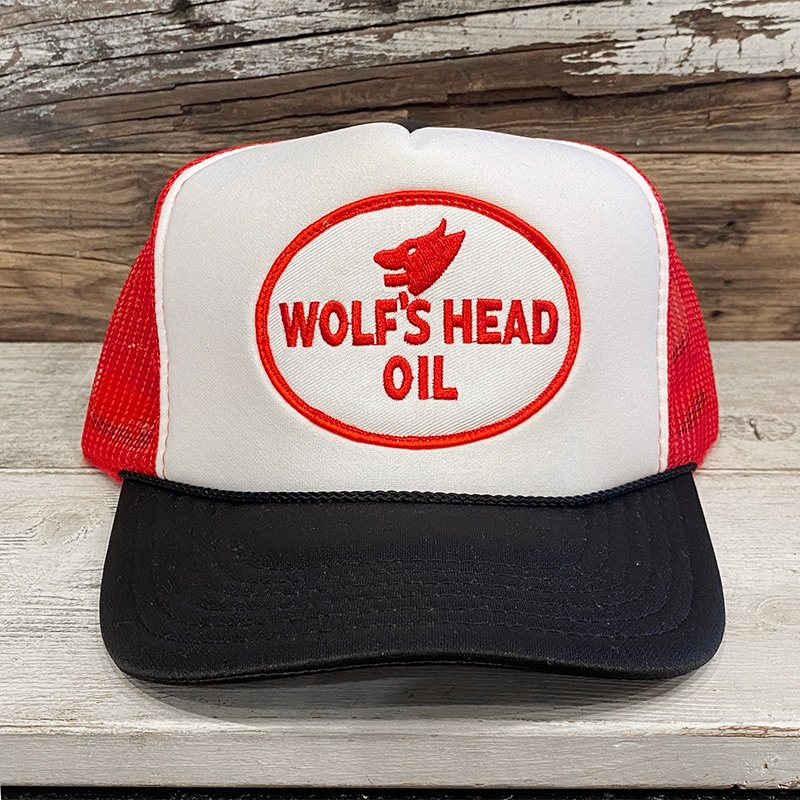 画像2: WOLF'S HEAD TRUCKER CAP (WHITE/BLACK/RED) (2)