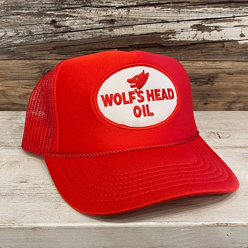 画像1: WOLF'S HEAD TRUCKER CAP (RED) (1)