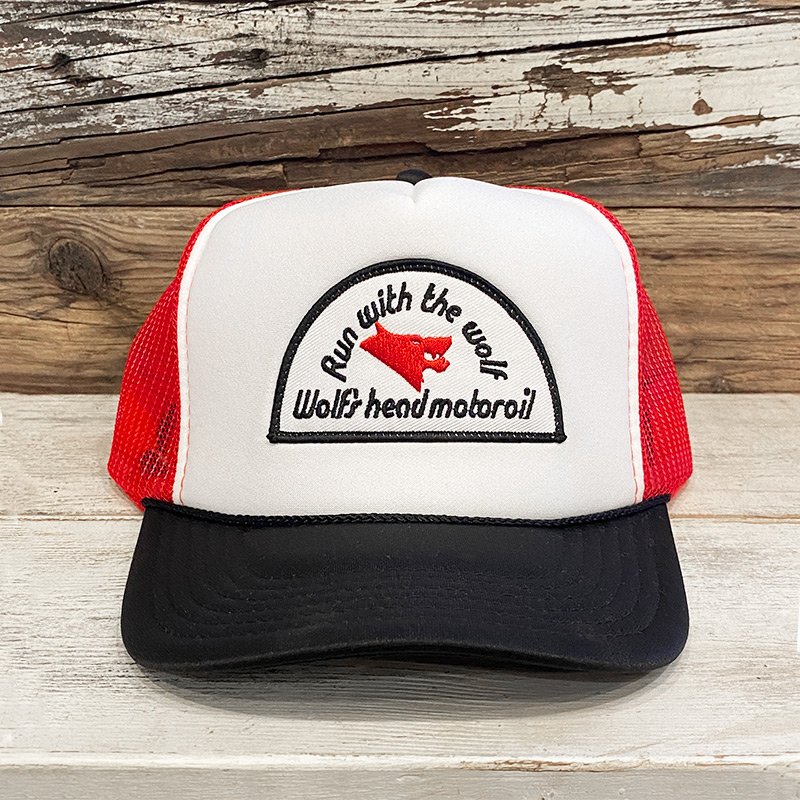 画像2: WOLF'S HEAD TRUCKER CAP (WHITE/BLACK/RED) (2)