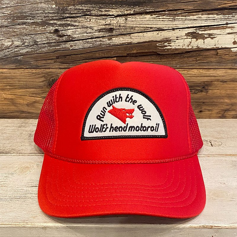 画像2: WOLF'S HEAD TRUCKER CAP (RED) (2)