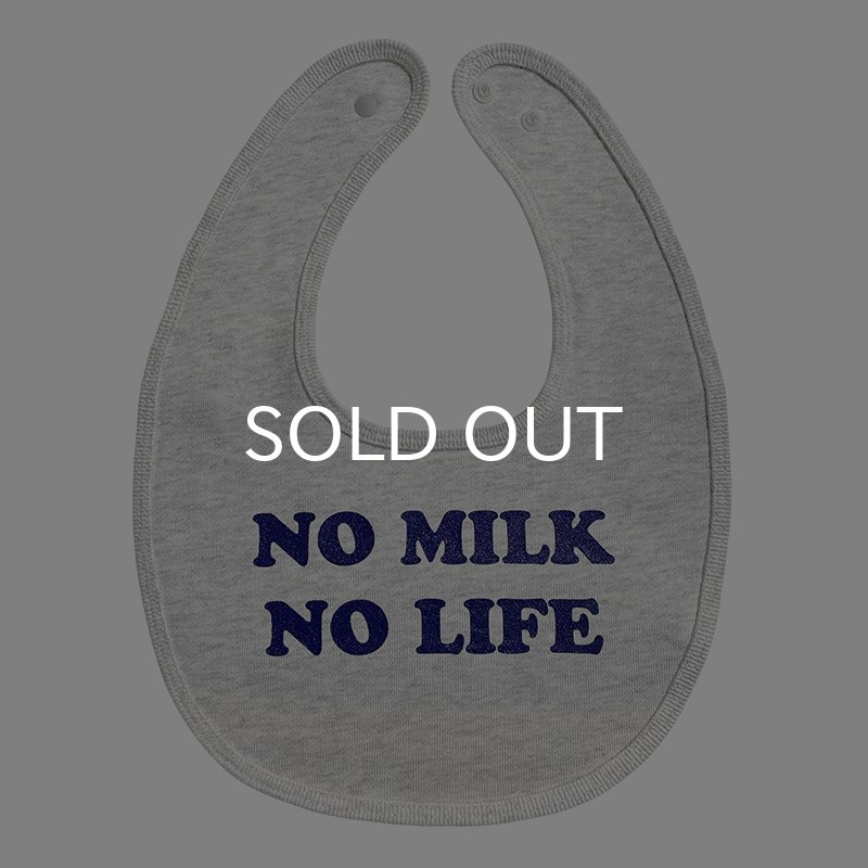 画像1: NO MILK NO LIFE ベビースタイ・ビブ  (ASH/NAVY) (1)
