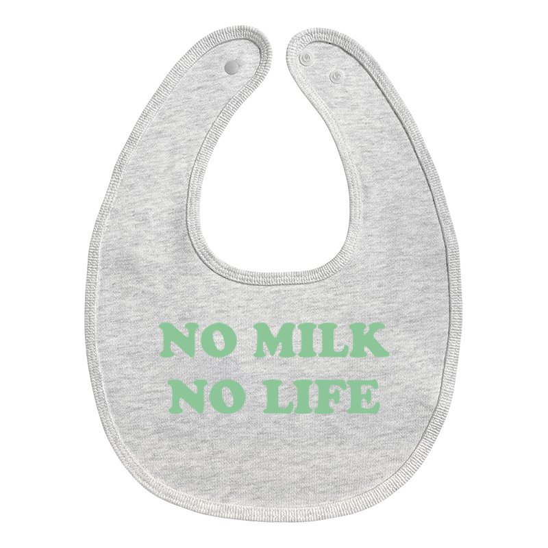 画像1: NO MILK NO LIFE ベビースタイ・ビブ  (ASH/MINT) (1)