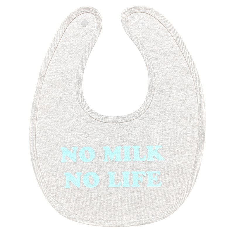 画像1: NO MILK NO LIFE ベビースタイ・ビブ  (ASH/PASTEL BLUE) (1)
