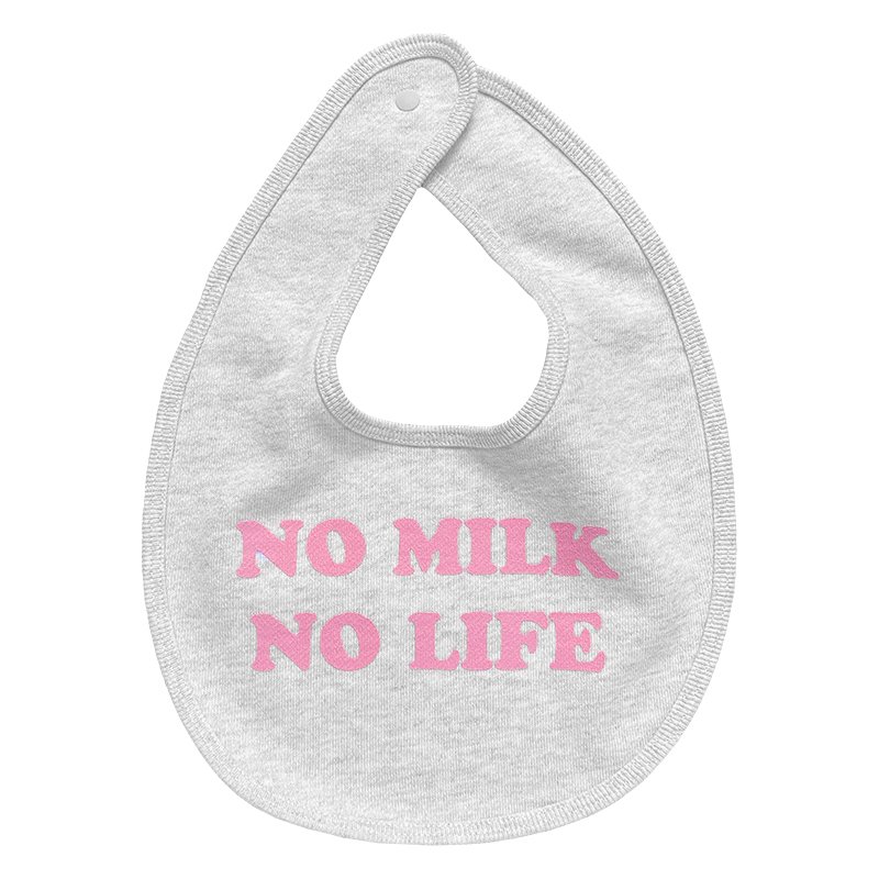 画像2: NO MILK NO LIFE ベビースタイ・ビブ  (ASH/PASTEL PINK) (2)