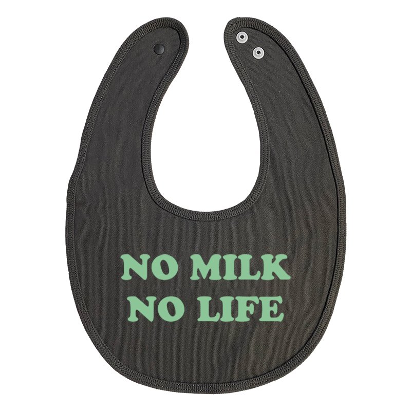画像1: NO MILK NO LIFE ベビースタイ・ビブ  (SUMI/MINT) (1)