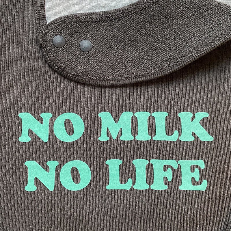 画像3: NO MILK NO LIFE ベビースタイ・ビブ  (SUMI/MINT) (3)