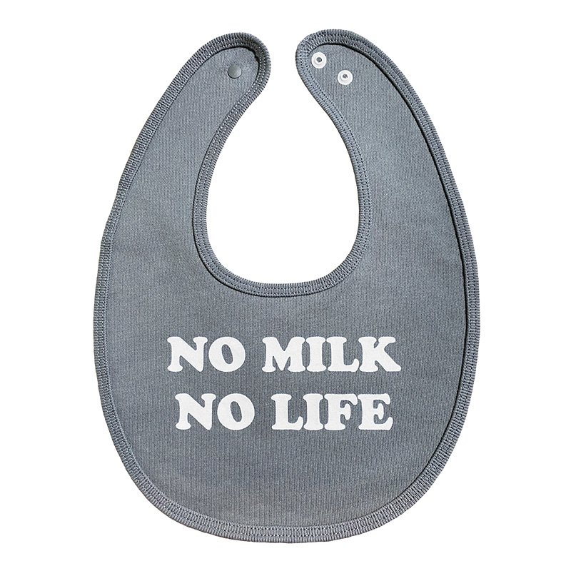 画像1: NO MILK NO LIFE ベビースタイ・ビブ  (STONE GREEN) (1)
