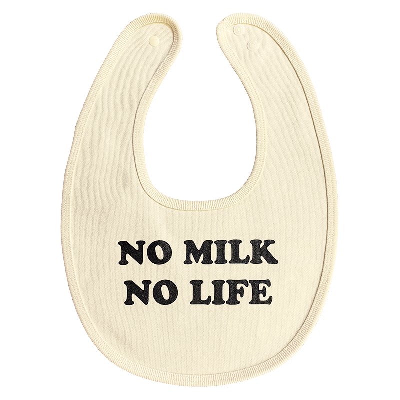 画像1: NO MILK NO LIFE ベビースタイ・ビブ  (NATURAL) (1)