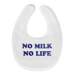 画像1: NO MILK NO LIFE ベビースタイ・ビブ  (WHITE/NAVY) (1)