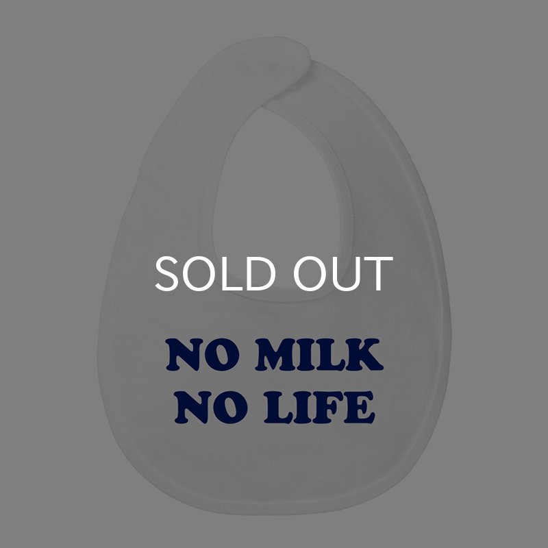 画像2: NO MILK NO LIFE ベビースタイ・ビブ  (WHITE/NAVY) (2)