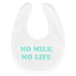 画像1: NO MILK NO LIFE ベビースタイ・ビブ  (WHITE/MINT) (1)