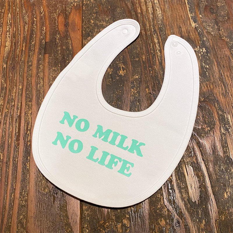 画像4: NO MILK NO LIFE ベビースタイ・ビブ  (WHITE/MINT) (4)
