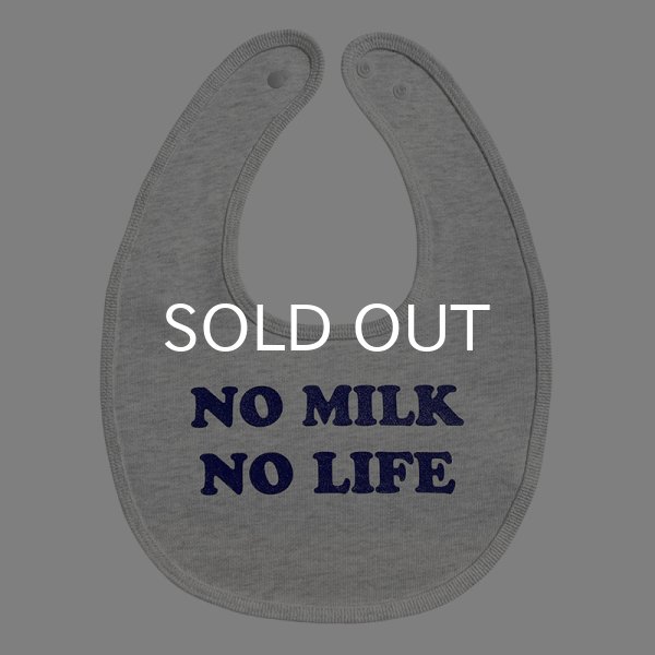 画像1: NO MILK NO LIFE ベビースタイ・ビブ  (ASH/NAVY) (1)