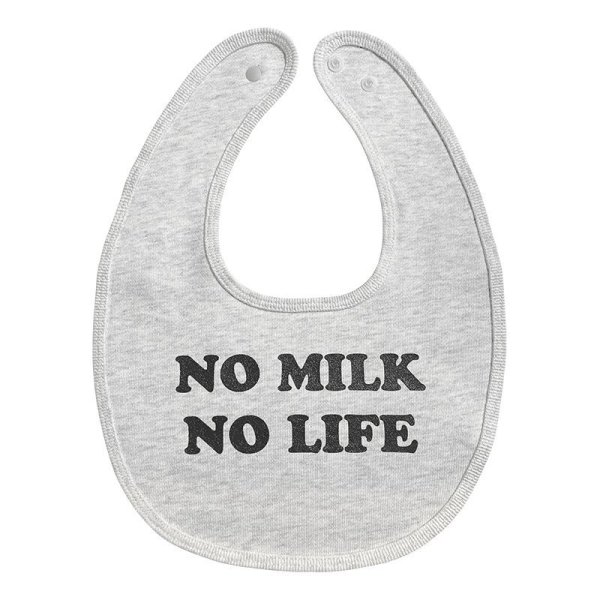 画像1: NO MILK NO LIFE ベビースタイ・ビブ  (ASH) (1)