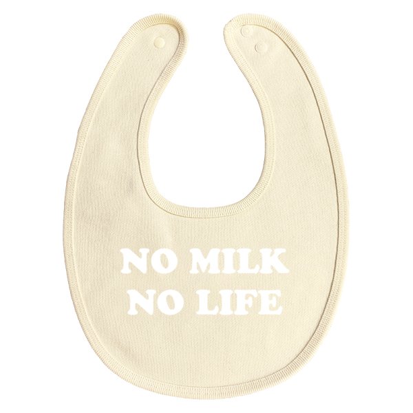 画像1: 【8/23入荷後発送】NO MILK NO LIFE ベビースタイ・ビブ  (NATURAL) (1)