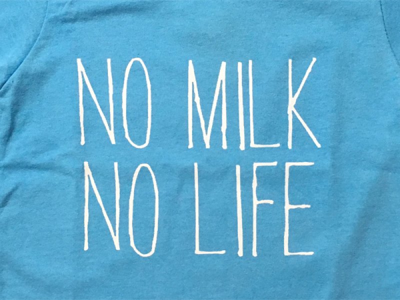 画像2: 【SALE】NO MILK NO LIFE キッズTシャツ / (AQUA) (2)