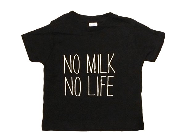 画像1: 【SALE】NO MILK NO LIFE キッズTシャツ / (BLACK) (1)