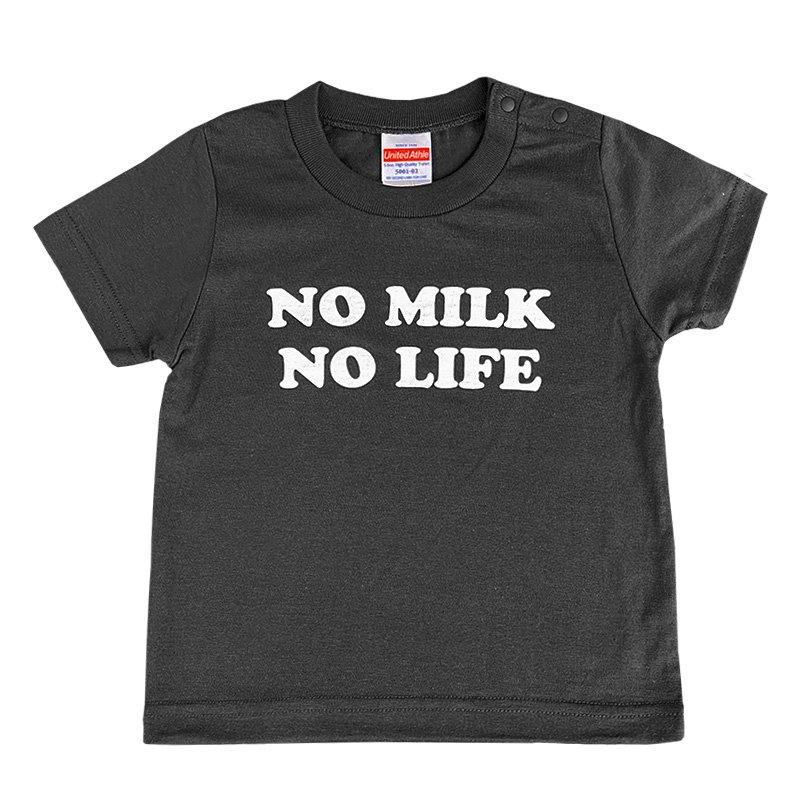 画像1: NO MILK NO LIFE キッズTシャツ / (BLACK) (1)
