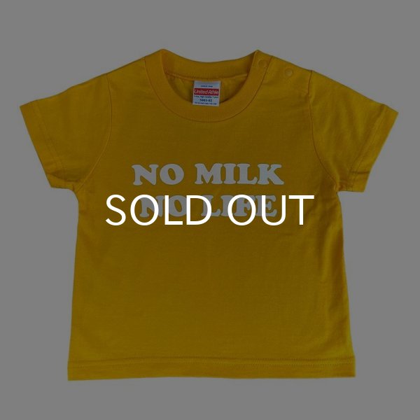 画像1: NO MILK NO LIFE キッズTシャツ / (GOLD) (1)