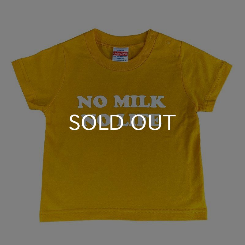 画像1: NO MILK NO LIFE キッズTシャツ / (GOLD) (1)