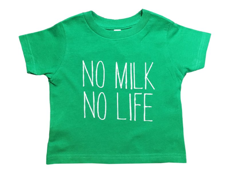 画像1: 【SALE】NO MILK NO LIFE キッズTシャツ / (GREEN) (1)