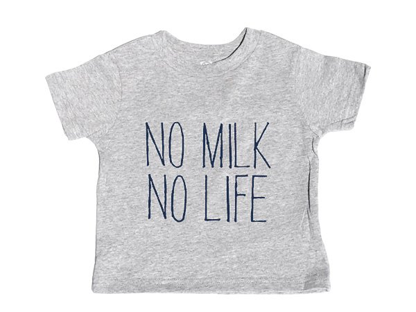 画像1: NO MILK NO LIFE キッズTシャツ / (GREY) (1)