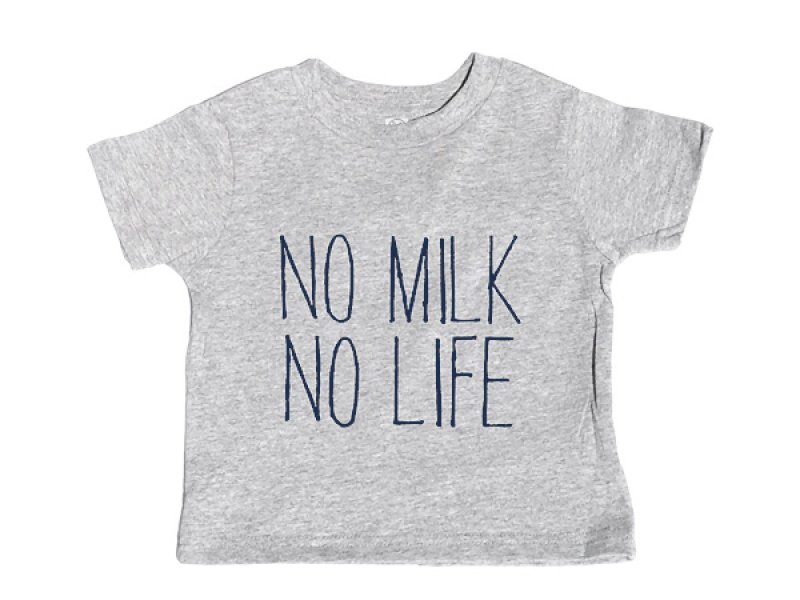 画像1: 【SALE】NO MILK NO LIFE キッズTシャツ / (GREY) (1)