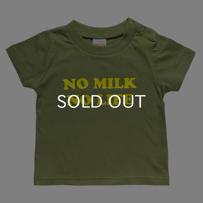 画像1: NO MILK NO LIFE キッズTシャツ / (LIGHT OLIVE) (1)